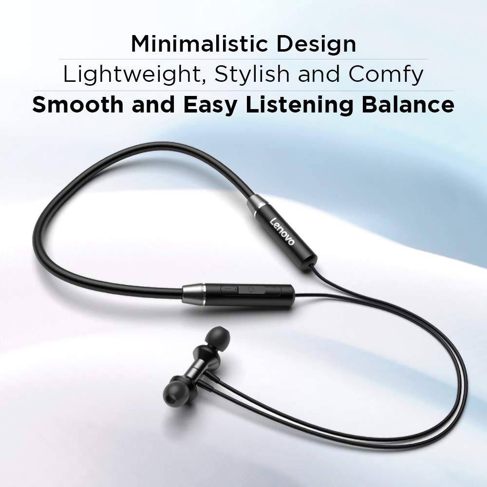 Lenovo HE05 Wireless In-Ear Neckband Earphones - Black